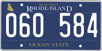 RI license plate 060584