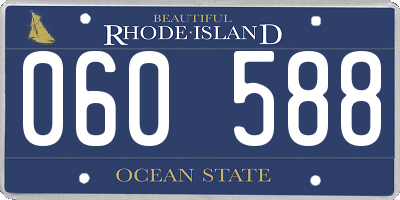 RI license plate 060588
