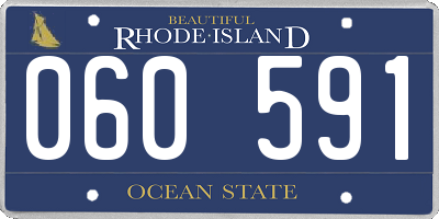 RI license plate 060591