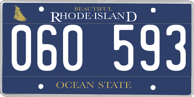RI license plate 060593