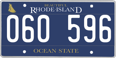 RI license plate 060596