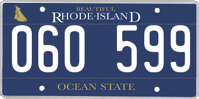 RI license plate 060599