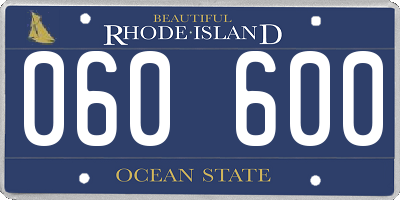 RI license plate 060600