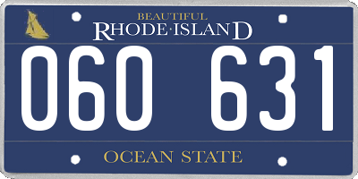 RI license plate 060631