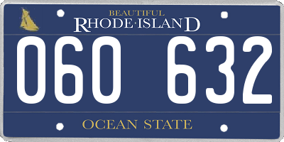 RI license plate 060632