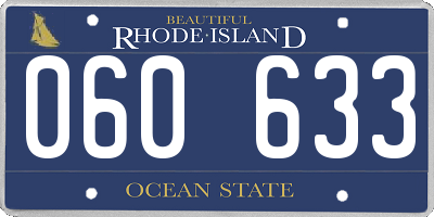 RI license plate 060633