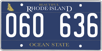 RI license plate 060636