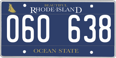 RI license plate 060638
