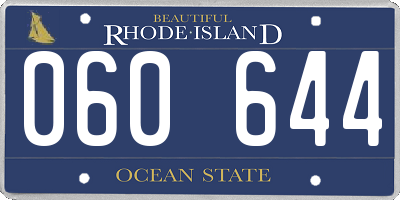 RI license plate 060644