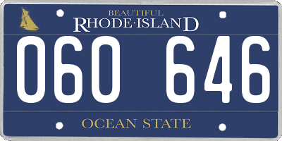 RI license plate 060646