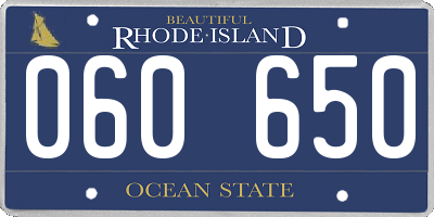 RI license plate 060650