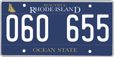 RI license plate 060655