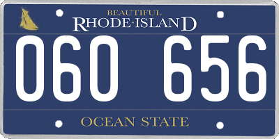 RI license plate 060656