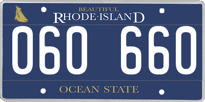RI license plate 060660