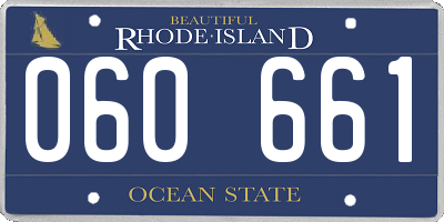 RI license plate 060661