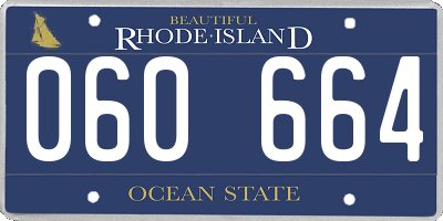 RI license plate 060664