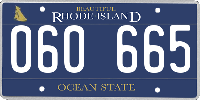 RI license plate 060665