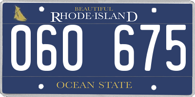 RI license plate 060675