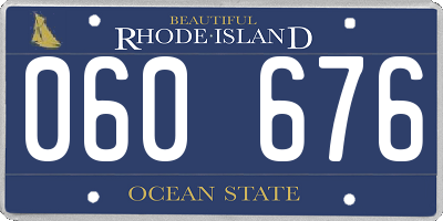 RI license plate 060676
