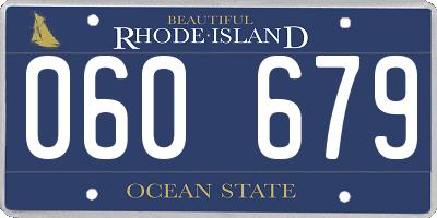 RI license plate 060679