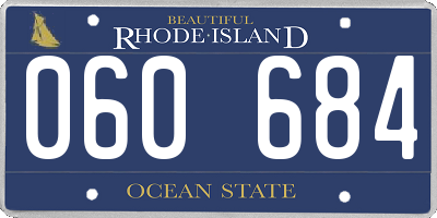 RI license plate 060684