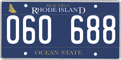 RI license plate 060688
