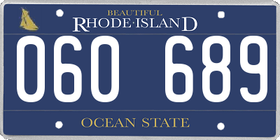 RI license plate 060689