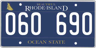 RI license plate 060690