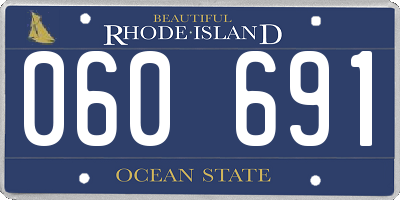 RI license plate 060691