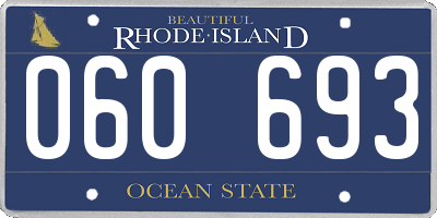 RI license plate 060693