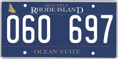 RI license plate 060697