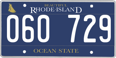 RI license plate 060729