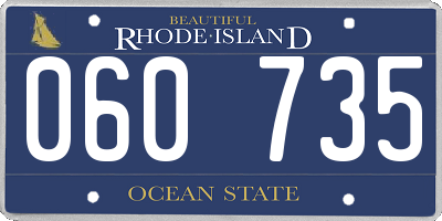 RI license plate 060735