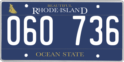 RI license plate 060736