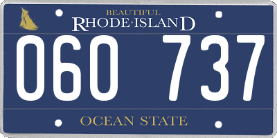 RI license plate 060737