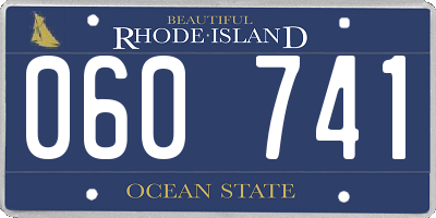 RI license plate 060741
