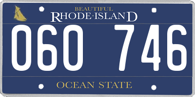 RI license plate 060746