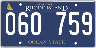 RI license plate 060759