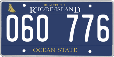 RI license plate 060776