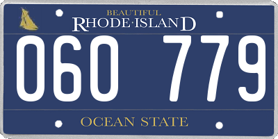 RI license plate 060779