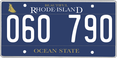 RI license plate 060790