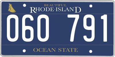RI license plate 060791