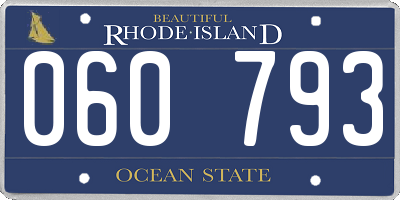 RI license plate 060793