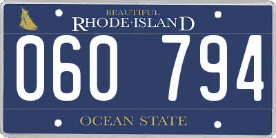 RI license plate 060794