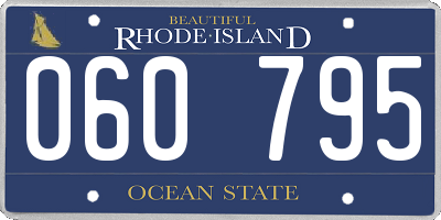 RI license plate 060795