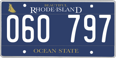 RI license plate 060797