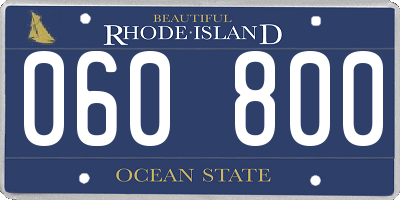 RI license plate 060800