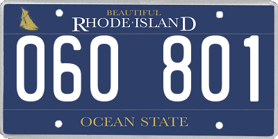 RI license plate 060801