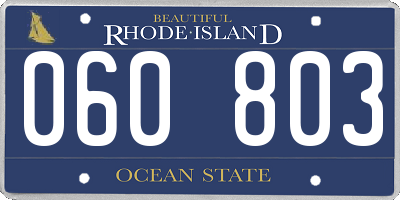 RI license plate 060803