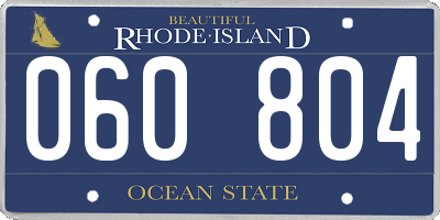 RI license plate 060804
